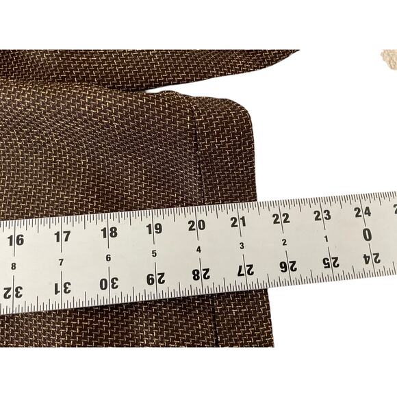 Sag Harbor Petite Brown Gold Embroidered Zip Up Jacket Size 12P Woven Texture - Picture 5 of 12